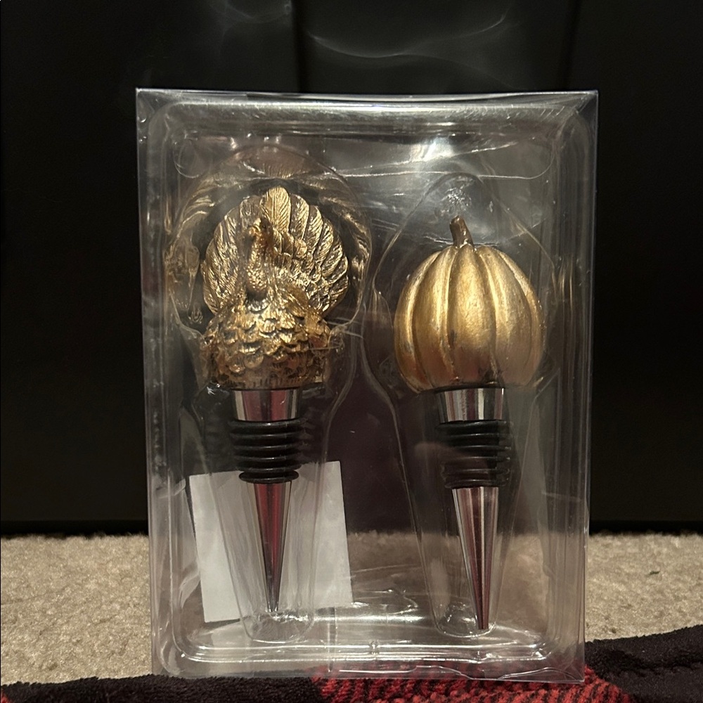 NWT Ashland Fall Give Thanks Wine stopper set